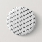 Your Logo Simple Repeating Diagonal Pattern Button (Vorderseite)