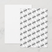 Your Logo Simple Repeating Diagonal Pattern Dankeskarte (Vorne/Hinten)