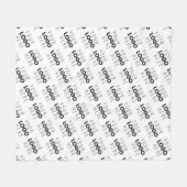Your Logo Simple Repeating Diagonal Pattern Fleecedecke (Vorderseite (Horizontal))