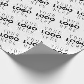 Your Logo Simple Repeating Diagonal Pattern Geschenkpapier (Ecke)