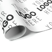 Your Logo Simple Repeating Diagonal Pattern Geschenkpapier (Rolleneckpunkt)