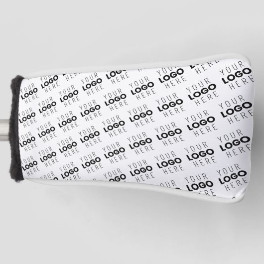Your Logo Simple Repeating Diagonal Pattern Golf Headcover (Vorderseite)