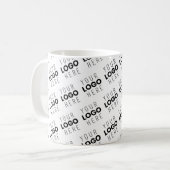 Your Logo Simple Repeating Diagonal Pattern Kaffeetasse (Vorderseite Links)