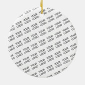Your Logo Simple Repeating Diagonal Pattern Keramik Ornament (Hinten)