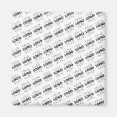 Your Logo Simple Repeating Diagonal Pattern Magnet (Vorne)