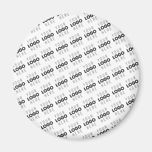 Your Logo Simple Repeating Diagonal Pattern Magnet (Vorne)