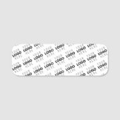 Your Logo Simple Repeating Diagonal Pattern Namensschild (Vorderseite)
