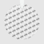 Your Logo Simple Repeating Diagonal Pattern Ornament (Rückseite)