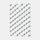 Your Logo Simple Repeating Diagonal Pattern Ornament Aus Metall (Vorderseite links)