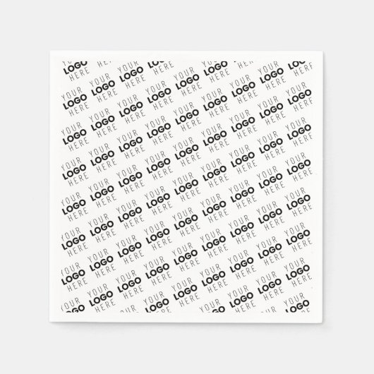 Your Logo Simple Repeating Diagonal Pattern Serviette (Vorderseite)