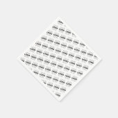Your Logo Simple Repeating Diagonal Pattern Serviette (Ecke)