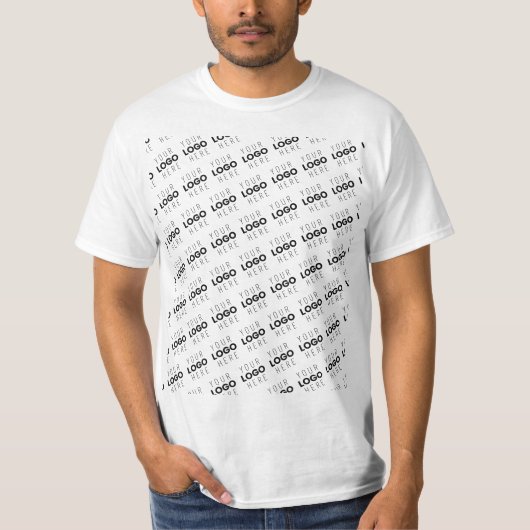 Your Logo Simple Repeating Diagonal Pattern T-Shirt (Vorderseite)