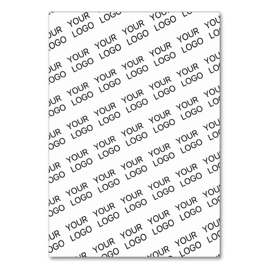 Your Logo Simple Repeating Diagonal Pattern Tischnummer (Vorderseite)