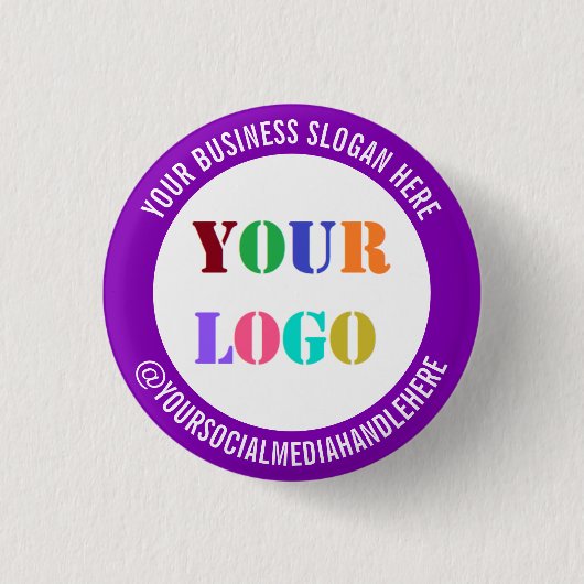 Your Logo Social Media Promotional Button Example (Vorderseite)