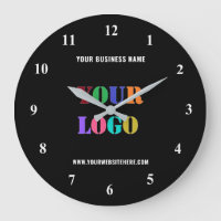 Your Logo Text Promotional Business Wall Clock