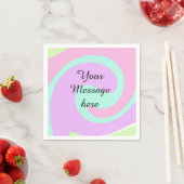 Your message here add text name monogram pink past serviette (Beispiel)