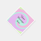 Your message here add text name monogram pink past serviette (Ecke)