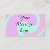 Your message here add text name monogram pink past visitenkarte (Rückseite)