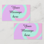 Your message here add text name monogram pink past visitenkarte (Vorne/Hinten)