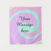 Your message here add text name monogram pink past wandteppich (Vorderseite)