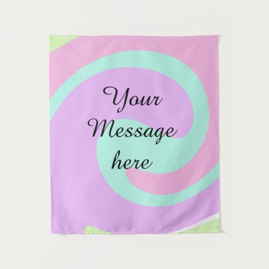 Your message here add text name monogram pink past wandteppich (Vorderseite)