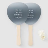 Your message here gray blue metallic background te fächer (Vorne und Hinten)