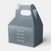 Your message here gray blue metallic background te geschenkschachtel (Rückseite)
