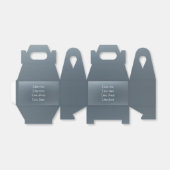 Your message here gray blue metallic background te geschenkschachtel (Ungefaltet)