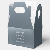 Your message here gray blue metallic background te geschenkschachtel (Geöffnet)