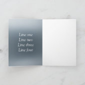 Your message here gray blue metallic background te karte (Innenseite)