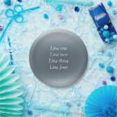 Your message here gray blue metallic background te pappteller (Party)