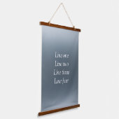 Your message here gray blue metallic background te wandteppich mit holzrahmen (Gewinkelt)
