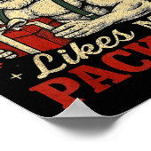 Your Mom Likes My Package Funny Santa Christmas  Poster (Ecke)