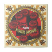 Your Move Checkers tile Fliese (Vorderseite)