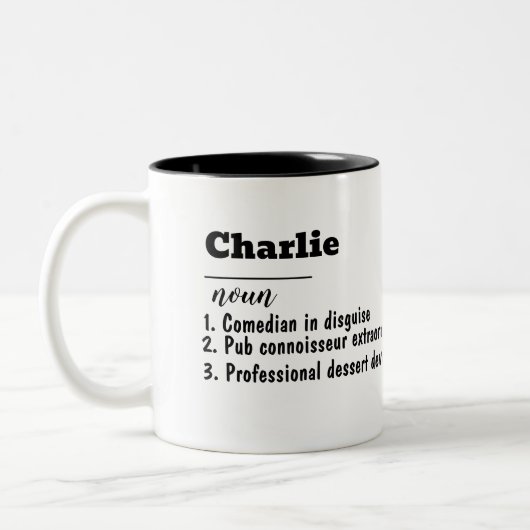 Your Mug, Your Message! Zweifarbige Tasse (Links)