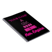 "YOUR NAME" A Girl Boss Building Her Empire Notizblock (Rechte Seite)