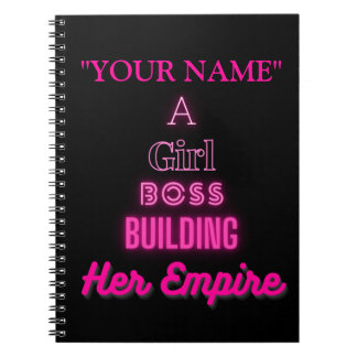 "YOUR NAME" A Girl Boss Building Her Empire Notizblock