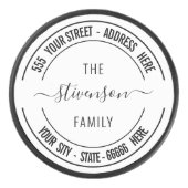 Your Name Address or Custom Text Personalized Eishockey Puck (Vorderseite)