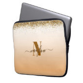 Your Name and Name First letter personalize Laptopschutzhülle (Vorderseite Links)