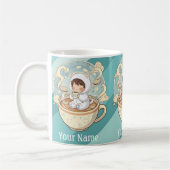 Your Name Cat Coffee Mug Gift for Book Readers Kaffeetasse (Links)