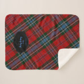 YOUR Name & Date MacLean Scottish Clan Tartan Sherpadecke (Vorderseite (Horizontal))