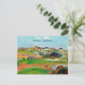 Your Name Impressionist Pastoral Painting Gauguin Postkarte (Stehend Vorderseite)