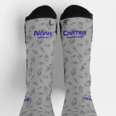 Your name in space with rockets socken (Oben)