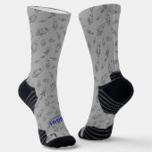 Your name in space with rockets socken (Gewinkelt)