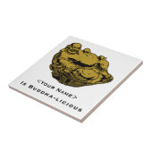 <Your Name>ist Buddha lecker Fliese (Seite)