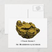 <Your Name>ist Buddha lecker Postkarte (Vorne/Hinten)