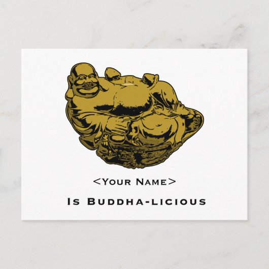 <Your Name>ist Buddha lecker Postkarte (Vorderseite)
