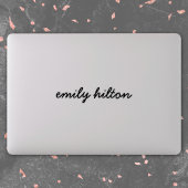 Your Name Modern Handwritten Laptop Aufkleber