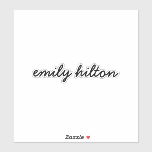 Your Name Modern Handwritten Laptop Aufkleber (Blatt)