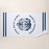 Your Name of Boat Anchor  Strandtuch (Vorderseite)